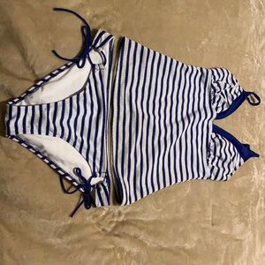 Arizona Brand blue/white 2 piece bathing suit